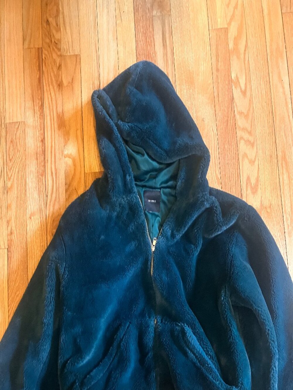 Faux Fur Green Bomber Coat